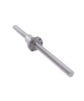 Close-up of ✝️ 20pcs 16mm Ballscrew SFU1605 RM1605 Anti Backlash Ball Screw with metal nut and 5mm pitch.