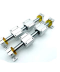 16mm Chrome Linear Rod Kit Pro Grade 500mm Long With SCS16UU Block Bearings And SK16 Aluminum Rail Clamps For Smooth Linear Motion