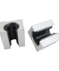 16mm SBR16UU Linear Bearing Pillow Block Open Box Slider Set For CNC Router Parts, high precision aluminum housing close-up
