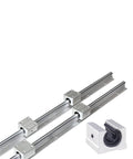 16mm Linear Rail Kit with SBR16 800mm rails and 4 SBR16UU blocks for high precision, DIY projects, CNC routers, by GUWANJI