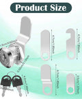 Product size chart for 16mm Mailbox Lock With 4 Keys And 4 Lock Plates Heavy Duty Cam Lever Locks for furniture