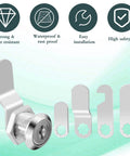 16mm Mailbox Lock With 4 Keys And 4 Lock Plates Heavy Duty Cam Lever Locks For Mailbox Cabinet Drawer Toolbox And Furniture Corrosion Resistant Zinc Alloy Security Upgrade