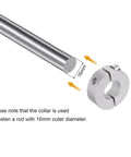 4pcs Double Split Shaft Collar for 16mm Shaft Set Screw Clamp-On Collars, 35mm OD, 12mm Width, shown with 16mm rod