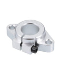 Beefy 16mm Shaft Support SHF16 Flange Mount Linear Guide Block for CNC Machines, aluminum alloy, front view, 2 pack by Uxcell.
