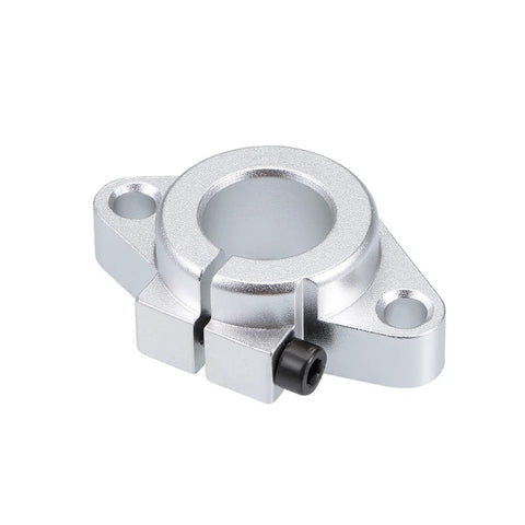 Beefy 16mm Shaft Support SHF16 Flange Mount Linear Guide Block for CNC Machines, aluminum alloy, front view, 2 pack by Uxcell.