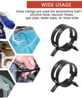 50Pcs 16mm Spring Band Hose Clamps Pack Five Eighth Inch Manganese Steel Hose Clips For Vacuum Water Fuel And Air Lines With Dacromet Coating Beefy Rust Resistant Durable Fit shown in various applications