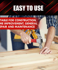 Man using durable 16 oz claw hammer with a fiberglass handle for woodworking on a wooden plank