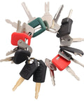 16 Piece Heavy Equipment Master Keys Set For Excavators Dozers Skid Steers Forklifts And Rollers Universal Compatibility With Cat John Deere JCB Kubota Hyster Hitachi Volvo Komatsu JLG Takeuchi And More Durable Key Kit For Contractors
