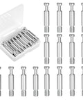 16Pcs 35mm Galvanized Iron Connecting Fittings M6 Dowels Screws Fasteners For Cabinet Drawer Dresser Wardrobe Panels in box