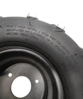 Close-up of 16×8-7 left Tires Wheels with Rim For 50-125cc ATV Go-Kart ATV, showing nylon sidewall details.