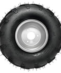 16x8-7 Go Kart Wheels, 16x8x7 16x8-7 Go Kart Tires with Wheels 7inch for ATV and UTV, tubeless metal wheel, front view