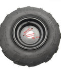 16×8-7 left Tires Wheels with Rim For 50-125cc ATV Go-Kart ATV, close-up view showing tread and measurements