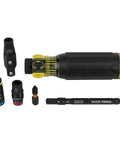 17-In-1 Impact Rated Hybrid Screwdriver And Nut Driver With Magnetic Shaft, Flip Socket, 11 Tips, 3 Nut Driver Sizes, Bit Holder And Square Adapter, Pro Grade KNECT Kit By Klein Tools