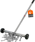 Seventeen Inch Rolling Magnetic Sweeper With Wheels And A Single Unit Adjustable Handle Eight Point Eight Pound Capacity Heavy Duty Magnet