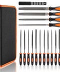 17 Piece Metal File Set With Hemicycle Angle Round Flat And Needle Files For Plastic Wood And Metal Projects
