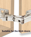 2 PCS 175 Degree Hinges Soft Close Hinge Hydraulic Frameless Cabinet Doors Hinges installed on wooden doors