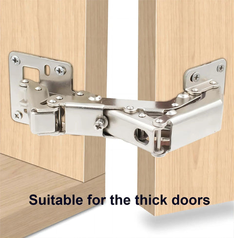 2 PCS 175 Degree Hinges Soft Close Hinge Hydraulic Frameless Cabinet Doors Hinges installed on wooden doors