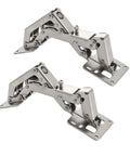 2 PCS 175 Degree Hinges Soft Close Hinge Hydraulic Frameless Cabinet Doors Hinges Adjustable Mounting Hinges for Cabinet, Cupboards, Wardrobe