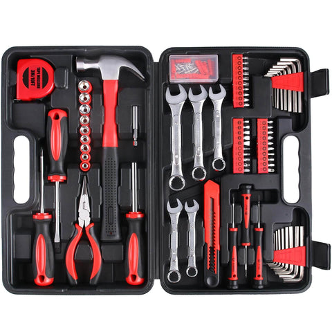 175 Piece All Purpose Tool Kit In Durable Toolbox Case for home auto garage travel emergency DIY projects and everyday repairs