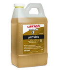 Front view of Betco pH7 Ultra neutral floor cleaner, 1 gal bottle with brown liquid.