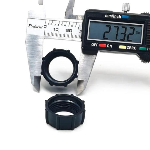 Digital caliper measuring Six Pack Replacement Tightening Nuts For 17mm Ball Joint Adapters For Car Mounts Screw On