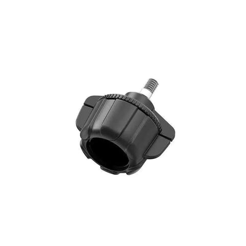 Close-up of Three Pack 17mm Ball Joint Socket To 1/4 Inch 20 Screw Mount Adapter showing threaded screw and black plastic body