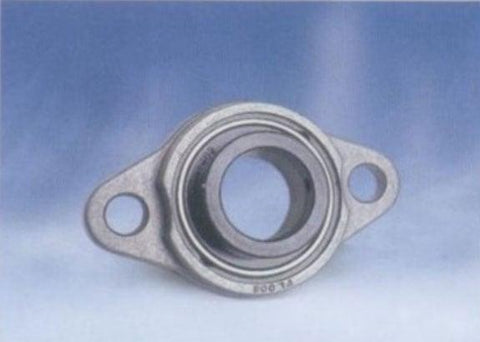 17mm Flange Bearing UFL003 Eccentric Collar Locking Two-Bolt Flange Unit - VXB Ball Bearings