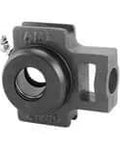 UCST203C Take-Up Bearing Unit I.D. 17mm Wide Slot Take-Up with Set Screw, Cast Iron Housing Sealed Ball Bearing Side View