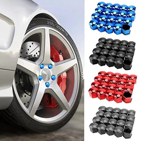 17mm 20 Piece Wheel Nut Cap Set Anti Rust Protection Covers for Car Wheel Nuts and Hubs Screw Caps in multiple colors