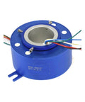 18 Way Through Hole Slip Ring Assembly With Conductive Ring Brush Collector, large outer 130mm, 360 degree rotation, blue casing