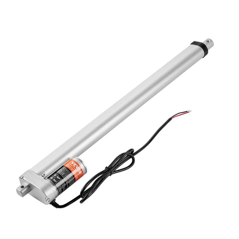 Heavy Duty 12V 18 Inch Linear Actuator With 330 Lb Load, 0.19 Inches Per Second Travel, IP54 Protection shown with cables