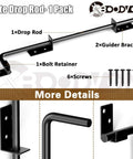 18 Inch Cane Bolt Gate Drop Rod Heavy Duty Gate Hardware For Wood Metal Vinyl Gates Doors Ground Latch And Stopper Black Finish