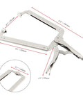 Heavy Duty 3 Piece 18 Inch C Clamp Locking Pliers Set With Large Face And Swivel Pads For Woodworking Carpentry Welding