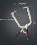 Heavy Duty 18 Inch C Clamp Locking Pliers With Swivel Pads For Welding And Woodworking 2 Piece Set Designed For Pocket Hole Joinery