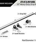 18 Inch Heavy Duty Cane Bolt Drop Rod For Gates And Fences Ground Latch For Wooden And Metal Gates And Doors Wrought Iron Gate Latches Black Finish 1 Pack Solid Steel Construction Weather Resistant And Durable components display
