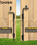 18 Inch Cane Bolt Gate Drop Rod Heavy Duty Gate Hardware For Wood Metal Vinyl Gates Doors Ground Latch And Stopper Black Finish