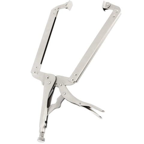 Heavy Duty 3 Piece 18 Inch C Clamp Locking Pliers Set With Large Face And Swivel Pads For Woodworking Carpentry Welding And Electrical