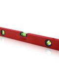 18 Inch Magnetic Level With 180 Degree 90 Degree And 45 Degree Bubbles Aluminum Body Shock Resistant Level Tool With Overhead Viewing For Comfortable Readings On Metal And Wood Surfaces Ideal For Quick Accurate Measurements And Easy Reading From Above