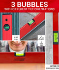 18 Inch Magnetic Level With 180 Degree 90 Degree And 45 Degree Bubbles Aluminum Body Shock Resistant Level Tool For Quick Accurate Measurements.
