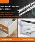 18 Inch Full Extension Drawer Slides 4 Pairs 8 Pieces Side Mount Cabinet Glides Silver 100 LB Capacity in cabinets