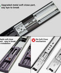 Comparison of two pairs 18 inch soft close drawer slides heavy duty cabinet rails with full extension ball bearing design