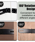 Two Pack 5 Inch Door Hasp Latch Locks 304 Stainless Steel with 180° rotation design on wood and white panels