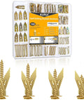 180 pcs self drilling drywall anchors and screws kit with 90 metal anchors and 90 screws in packaging for wall mounting