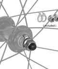 Close-up of 18 Inch Kids Bike Front Wheel Replacement with Air Rubber Tire, Black Steel Rim, Stainless Spokes, Schrader tube.