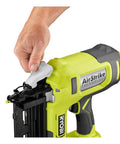 Close-up of 18V Cordless AirStrike 16 Gauge Finish Nailer Renewed Tool Only No Battery Or Charger Drives 16 Gauge Nails