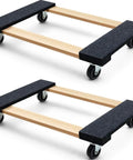 ✝️ 30 in. x 18 in. Hardwood Furniture Moving Dolly 1,320 lbs. Capacity – 4 Swivel Wheels Heavy-Duty Furniture Dollies, 2 Pack