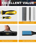 19-Piece Metal And Wood File Set With Tool Bag highlights ergonomic handle, professional materials, carry bag, and cleaning efficiency.