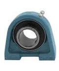 Front view of a 60 mm Tapped-Base Pillow Block Bearing UC212 with Set-Screw Lock, Wide Inner Ring, Cast Iron Housing, Ball Insert.