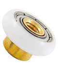 Close-up of a single 19mm shower door roller with copper center from 4PCS Shower Door Roller Runners 19mm Sliding Replacement Wheels set.