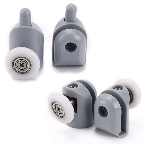 19mm Shower Door Rollers Set of 8 Single Replacement Runners with 4 Upper and 4 Bottom Wheels for Glass Sliding Shower Doors